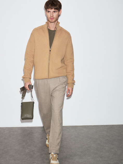 Мужской кардиган MAISON DAVID, Артикул 2024-097-1, бежевый | 4507486. Ракурс 5