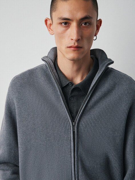 Мужской кардиган MAISON DAVID, Артикул 2024-097-1, серый | 4507488. Ракурс 3