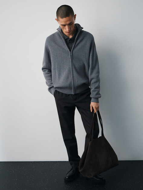 Мужской кардиган MAISON DAVID, Артикул 2024-097-1, серый | 4507488. Ракурс 6