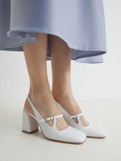 Женские туфли с открытой пяткой (слингбэк) GIOVANNI FABIANI, Артикул S25531, белый | 4516641. Ракурс 2