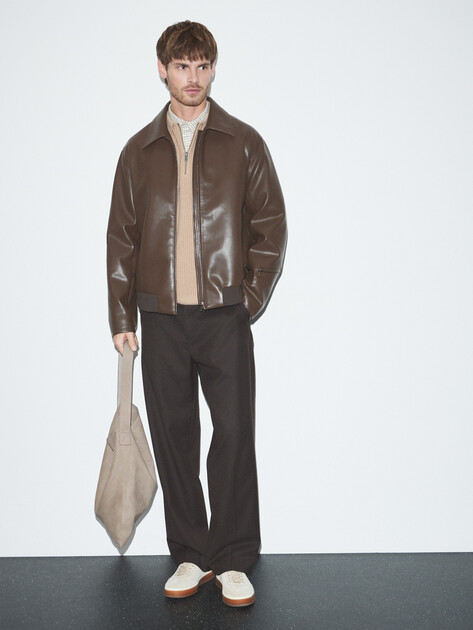 Мужской свитер MAISON DAVID, Артикул 2024-099, темно-бежевый | 4520731. Ракурс 2