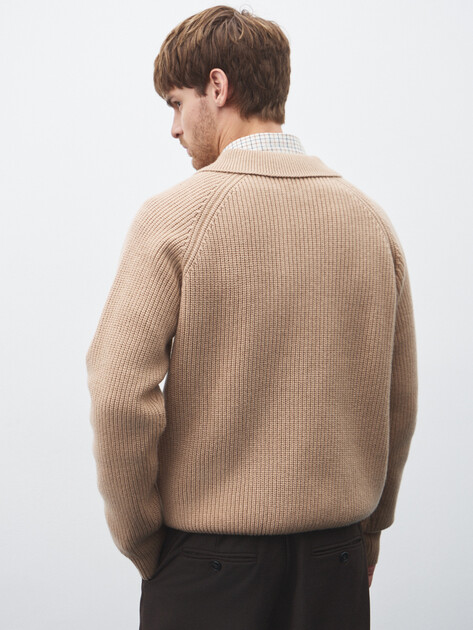 Мужской свитер MAISON DAVID, Артикул 2024-099, темно-бежевый | 4520731. Ракурс 4