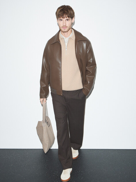 Мужской свитер MAISON DAVID, Артикул 2024-099, темно-бежевый | 4520731. Ракурс 5