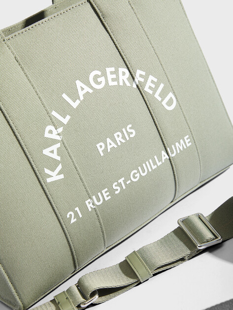 Женский тоут KARL LAGERFELD k/rsg square medium tote, Артикул A1W50010, фисташковый | 4521977. Ракурс 2