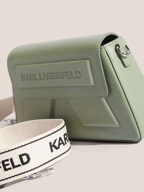 Кросс-боди KARL LAGERFELD ikon/k soft webbing crossbody, Артикул A2W30198, фисташковый | 4522327. Ракурс 2
