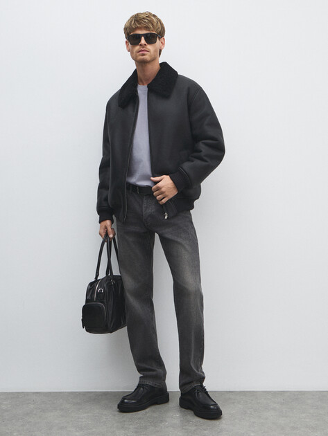 Мужская футболка MAISON DAVID, Артикул MLY24-113, фиолетово-серый | 4524062. Ракурс 2