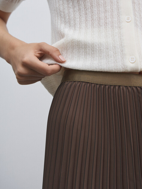 Юбка миди MAISON DAVID, Артикул 2024-531, коричневый | 4525259. Ракурс 3 Юбка миди MAISON DAVID, Артикул 2024-531, коричневый | 4525259. Ракурс 3