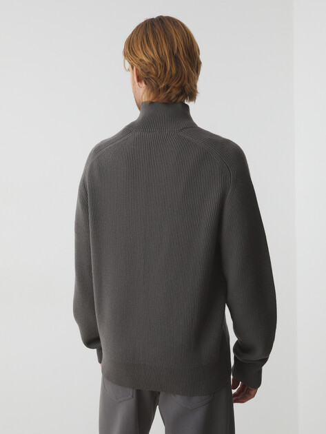 Мужской кардиган MAISON DAVID, Артикул 2024-097, зелено-серый | 4525345. Ракурс 4