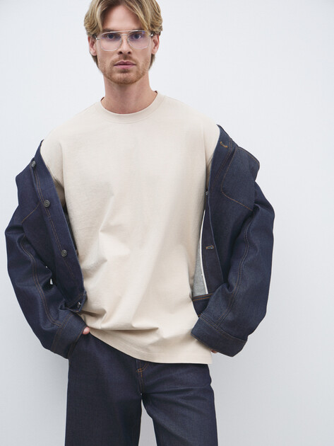 Мужской лонгслив MAISON DAVID, Артикул 2024-527, светло-бежевый | 4525472. Ракурс 5 Мужской лонгслив MAISON DAVID, Артикул 2024-527, светло-бежевый | 4525472. Ракурс 5