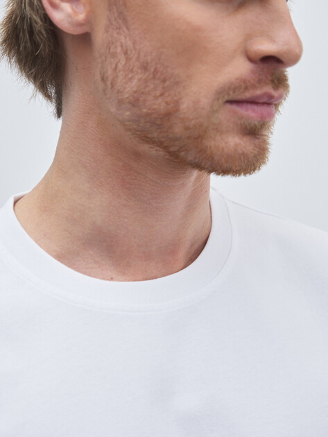 Мужской лонгслив MAISON DAVID, Артикул 2024-527, белый | 4525479. Ракурс 3