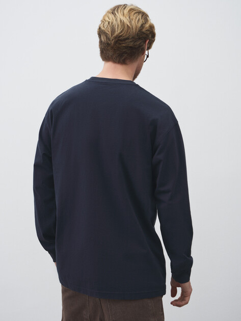 Мужской лонгслив MAISON DAVID, Артикул 2024-527, ночной синий | 4525486. Ракурс 4 Мужской лонгслив MAISON DAVID, Артикул 2024-527, ночной синий | 4525486. Ракурс 4