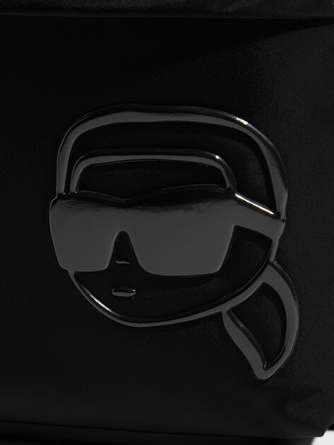 Мужской рюкзак KARL LAGERFELD k/ikon nylon tonal print bp, Артикул A2M30218, черный | 4525602. Ракурс 2