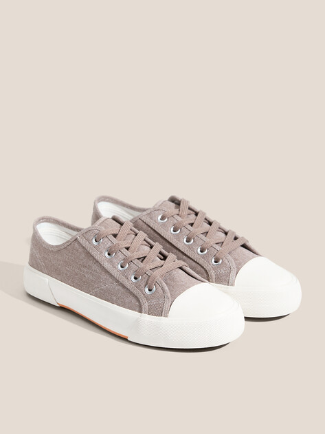 Женские кеды из денима TENDANCE, Артикул AQ-ZH-4-04, коричнево-серый | 4526094. Ракурс 2