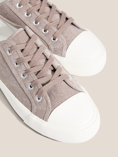 Женские кеды из денима TENDANCE, Артикул AQ-ZH-4-04, коричнево-серый | 4526094. Ракурс 3