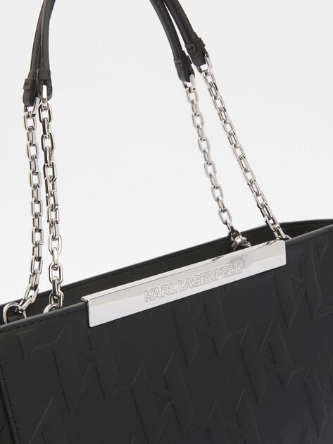 Женская сумка с ручками KARL LAGERFELD k/archive barre sm tote, Артикул A2W30027, черный | 4526129. Ракурс 3