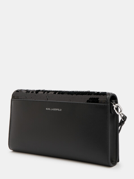 Клатч KARL LAGERFELD k/soiree autograph sequins, Артикул A2W30208, черный | 4526132. Ракурс 4 Клатч KARL LAGERFELD k/soiree autograph sequins, Артикул A2W30208, черный | 4526132. Ракурс 4