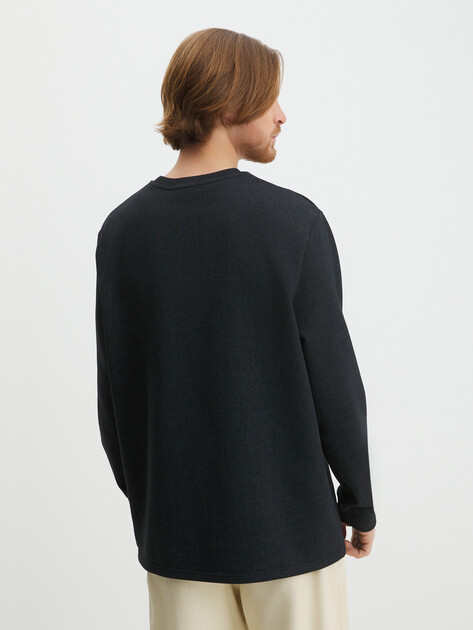 Мужской свитшот из футера MAISON DAVID ANTOINE, Артикул ANTOINE, черный | 4526301. Ракурс 4