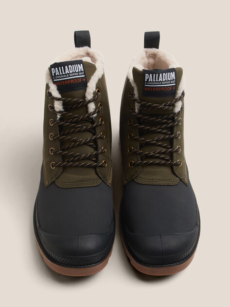 Мужские ботинки PALLADIUM PAMPA DUCK WL WP+, Артикул 79547, темно-зеленый | 4527037. Ракурс 4