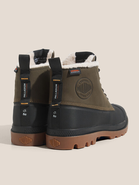 Мужские ботинки PALLADIUM PAMPA DUCK WL WP+, Артикул 79547, темно-зеленый | 4527037. Ракурс 5