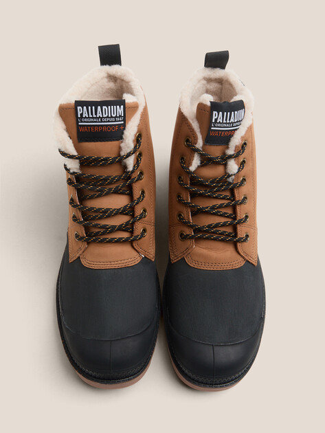 Мужские ботинки PALLADIUM PAMPA DUCK WL WP+, Артикул 79547, светло-коричневый | 4527078. Ракурс 4