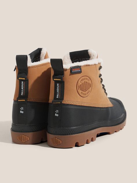 Мужские ботинки PALLADIUM PAMPA DUCK WL WP+, Артикул 79547, светло-коричневый | 4527078. Ракурс 5