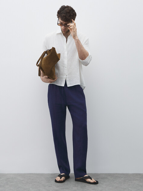 Мужские брюки MAISON DAVID, Артикул MLY24-112-3A, синий | 4528448. Ракурс 2