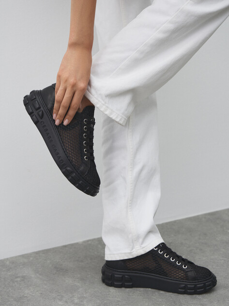 Женские кеды CESARE CASADEI, Артикул 50220, черный | 4532406. Ракурс 6