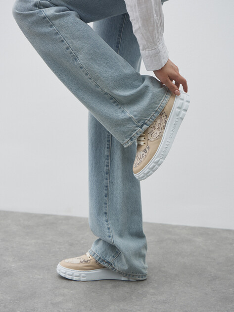 Женские кеды CESARE CASADEI, Артикул 50212, бежевый | 4532449. Ракурс 6