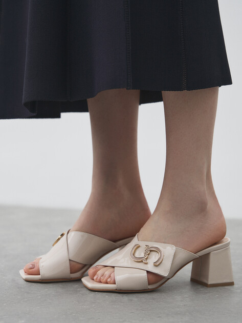 Мюли CESARE CASADEI, Артикул 50421, розово-бежевый | 4532766. Ракурс 6