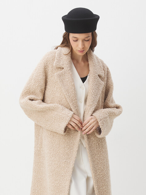 Женское пальто MAISON DAVID JULIA_ALPACO, Артикул JULIA_ALPACO, светло-бежевый | 4535629. Ракурс 2