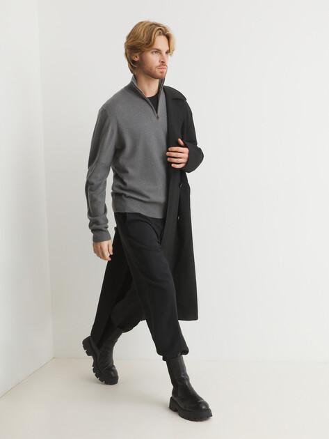 Мужской свитер MAISON DAVID, Артикул 2024-081-1, зеленовато-серый | 4536193. Ракурс 6