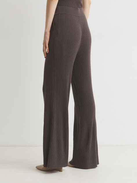 Женские прямые брюки MAISON DAVID, Артикул S2580, серовато-коричневый | 4536559. Ракурс 4