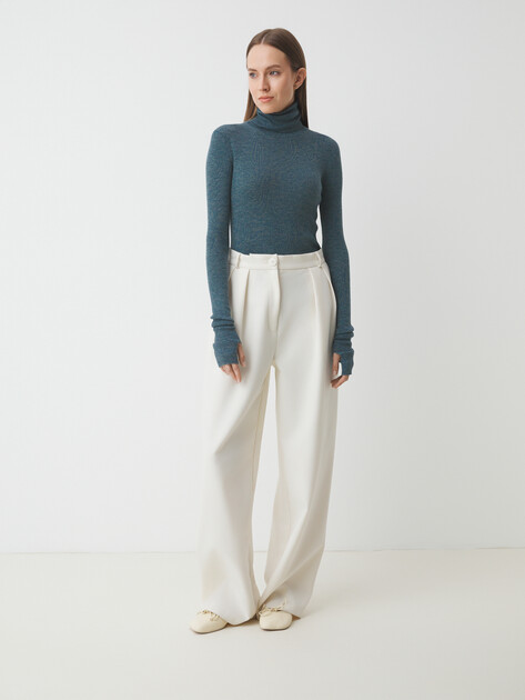 Женская водолазка MAISON DAVID, Артикул DES144, серо-зеленый | 4537304. Ракурс 2