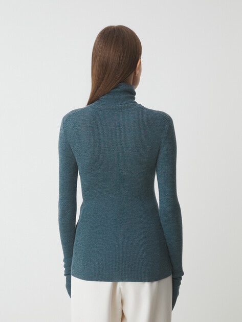 Женская водолазка MAISON DAVID, Артикул DES144, серо-зеленый | 4537304. Ракурс 4