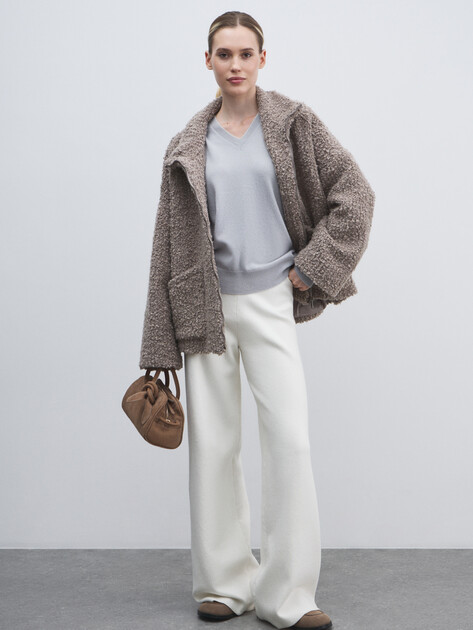 Мужской пуловер MAISON DAVID, Артикул 2024-079, бледно-серый | 4541643. Ракурс 2