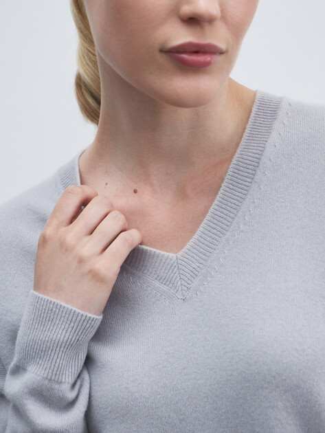 Мужской пуловер MAISON DAVID, Артикул 2024-079, бледно-серый | 4541643. Ракурс 3