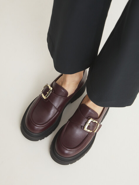 Женские лоферы GIOVANNI FABIANI, Артикул W25113, бордовый | 4545230. Ракурс 2