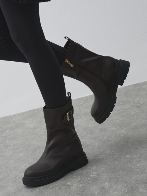 Женские полусапоги GIOVANNI FABIANI, Артикул W25109, темно-коричневый | 4547199. Ракурс 6