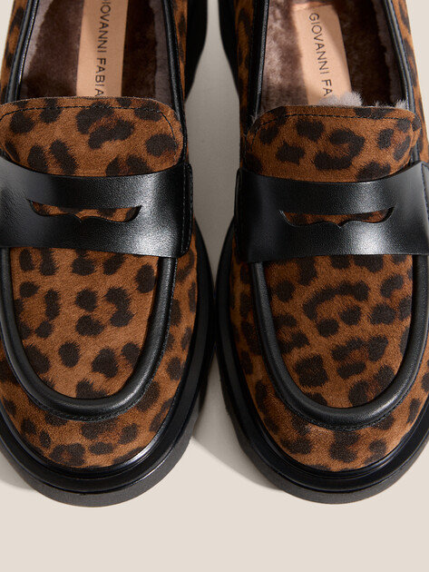 Женские лоферы GIOVANNI FABIANI, Артикул W25114, леопардовый принт | 4548058. Ракурс 3
