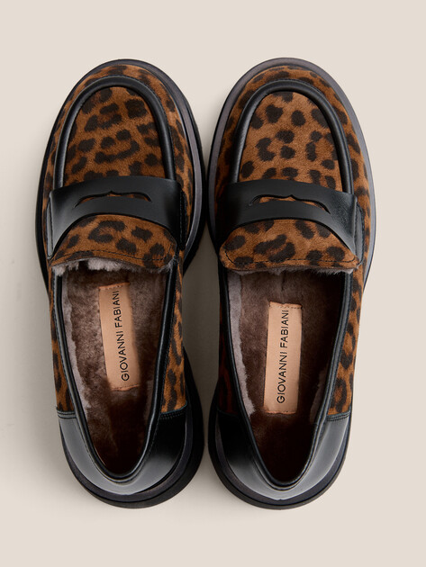 Женские лоферы GIOVANNI FABIANI, Артикул W25114, леопардовый принт | 4548058. Ракурс 4