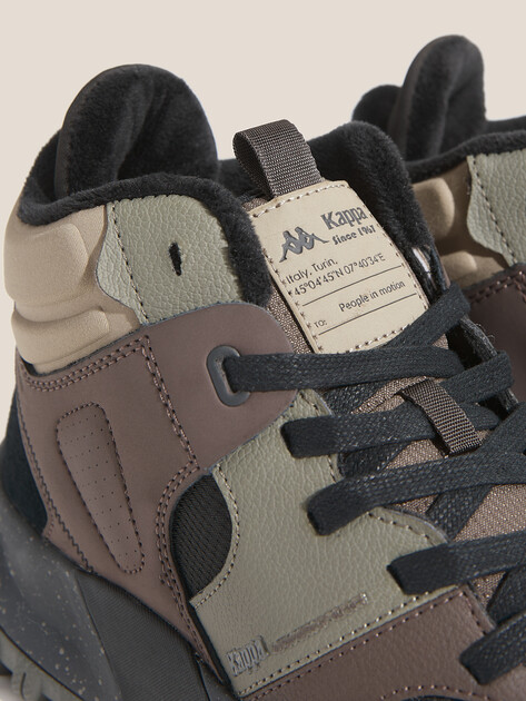 Мужские высокие кроссовки KAPPA GIUSTO MID WNTR M, Артикул 130323, хаки | 4549032. Ракурс 3