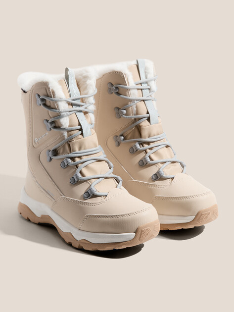 Женские ботинки OUTVENTURE Irbis W TEXTIILE, Артикул 136646, светло-бежевый | 4550870. Ракурс 2