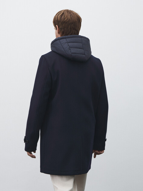 Мужское пальто с утепленным жилетом GEOX M MONREALE, Артикул M5615E, темно-синий | 4551453. Ракурс 4