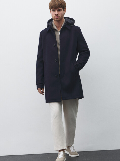 Мужское пальто с утепленным жилетом GEOX M MONREALE, Артикул M5615E, темно-синий | 4551453. Ракурс 5