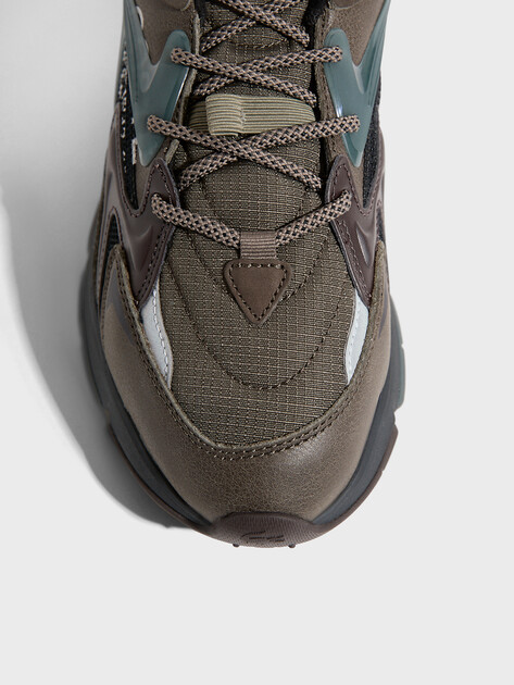 Мужские кроссовки LACOSTE L003 NEO TECH 225 2 SMA, Артикул 750SMA0124, коричнево-зеленый | 4553292. Ракурс 3
