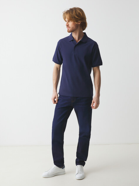 Мужское поло MAISON DAVID, Артикул ST600-4, ночной синий | 4553653. Ракурс 2