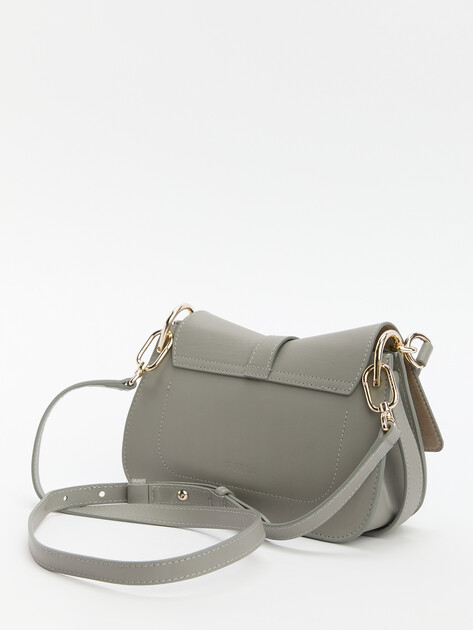 Женская сумка  FURLA, Артикул FURLA FLOW MINI TOP HANDLE, зеленовато-серый | 4553834. Ракурс 4