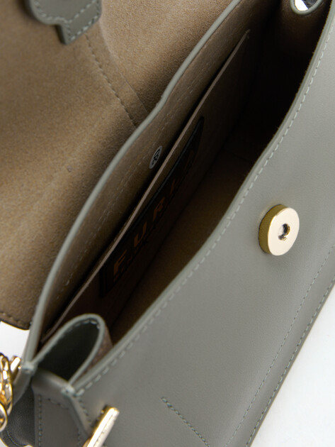 Женская сумка  FURLA, Артикул FURLA FLOW MINI TOP HANDLE, зеленовато-серый | 4553834. Ракурс 5
