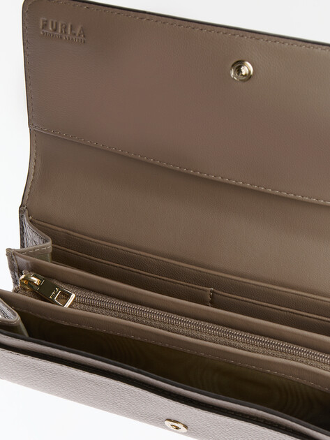 Женское портмоне FURLA, Артикул FURLA CAMELIA CONTINENTAL WALLET, серо-коричневый | 4553871. Ракурс 4