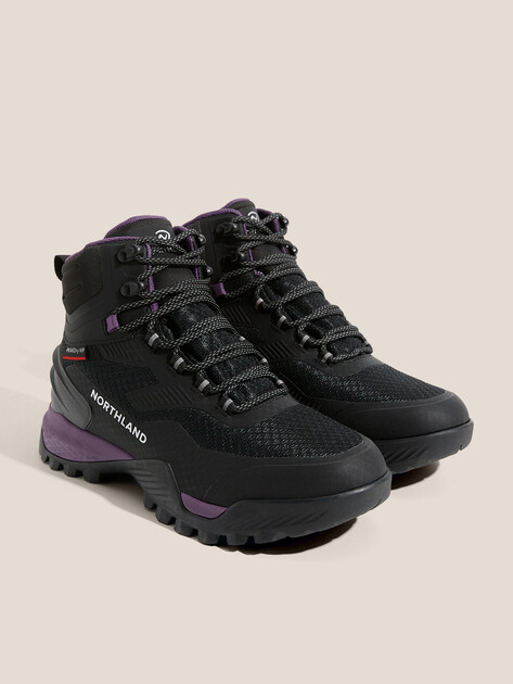 Женские кроссовки для хайкинга/треккинга NORTHLAND Brunn Mid W, Артикул 136992, черный | 4554323. Ракурс 2